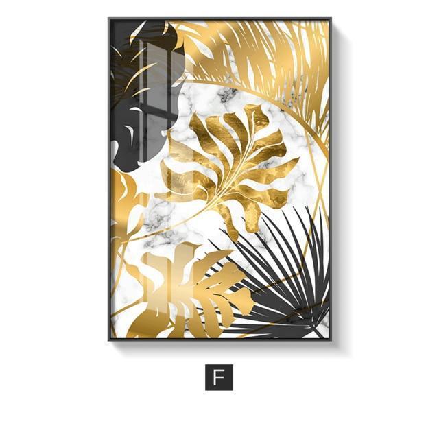 Nordic Golden Leaf | Canvas