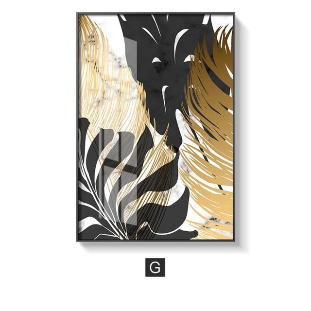 Nordic Golden Leaf | Canvas