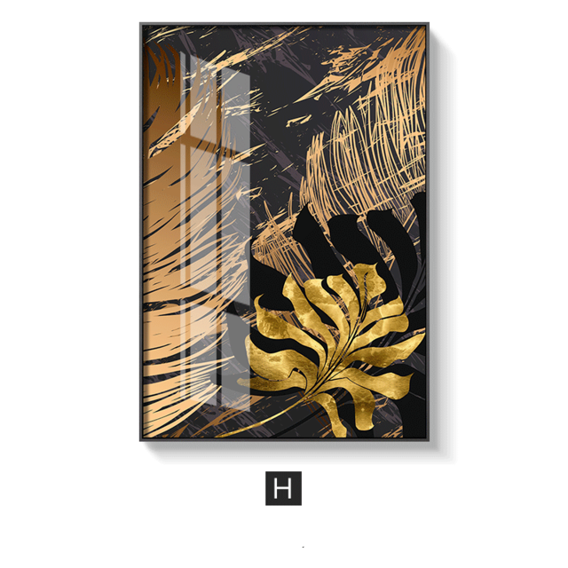 Nordic Golden Leaf | Canvas