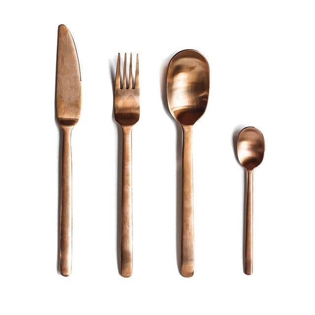 Black/Gold Cutlery Set