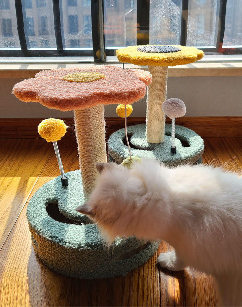 PurrPlay Deluxe Tower: Multifunktionell Cat Scratcher & Play Station