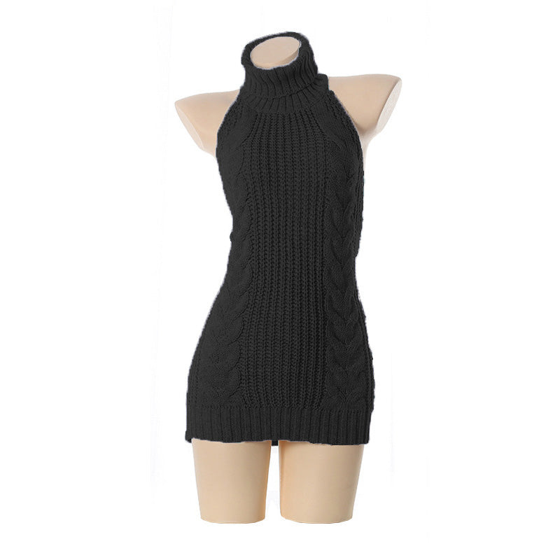 Rygløs Off-Shoulder Virgin Killer Sweater