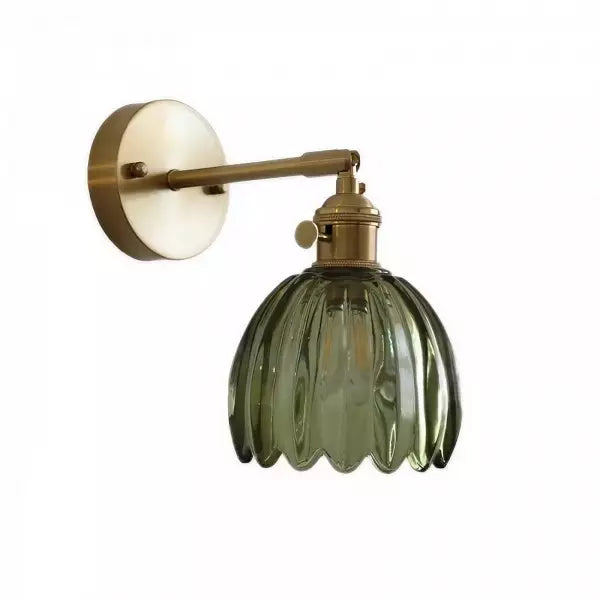 Retro – Vegglampe Glass Tulipanknapp