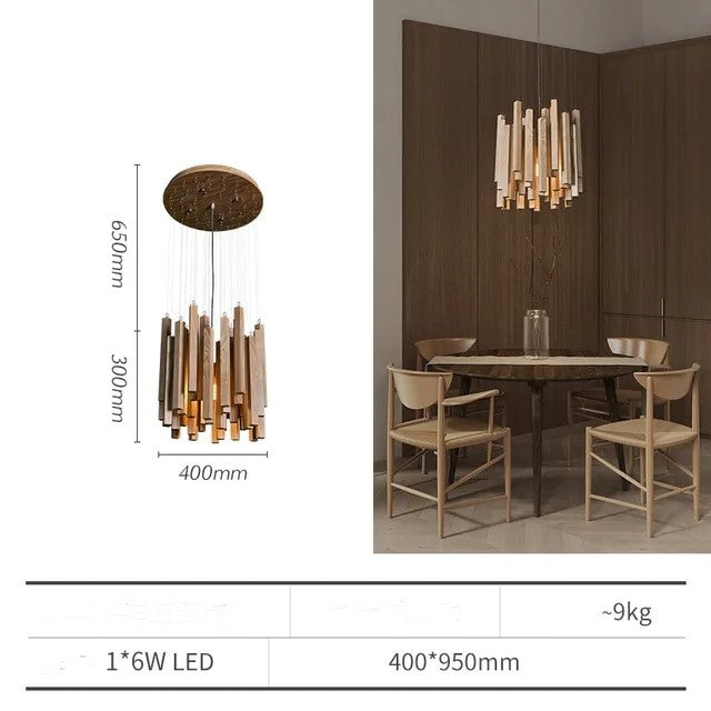 Lampada da soffitto in legno Blossom