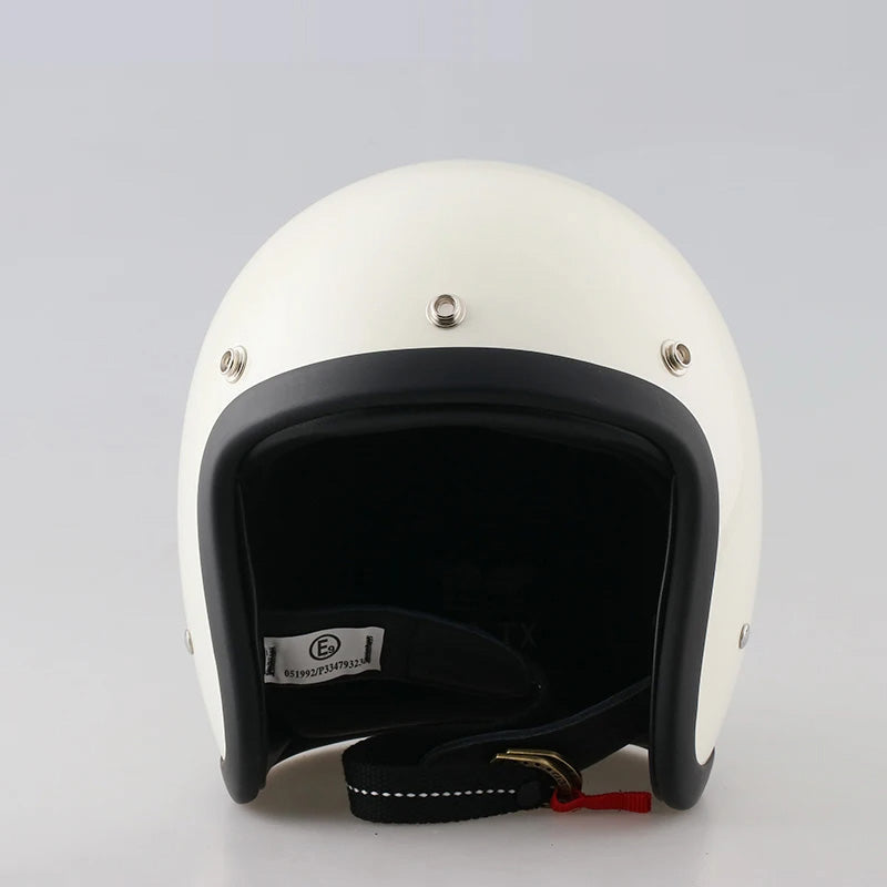 Vintage-Motorradhelm mit niedrigem Profil – DOT- und ECE-Zulassung