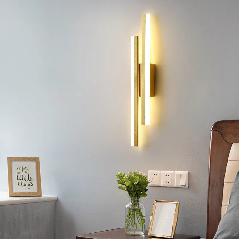 Luz de Parede LED Moderna – Design minimalista de linhas limpas