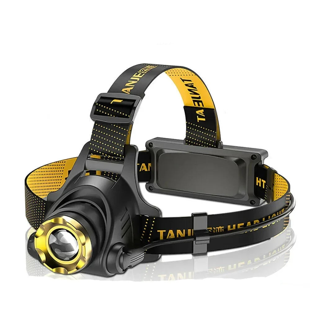 990000LM LED-strålkastare Uppladdningsbar taktisk strålkastare Zoom Head Torch Ficklampa