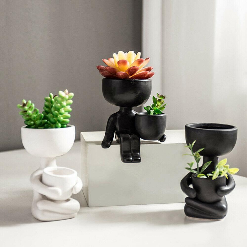 Petit pot de fleurs en céramique pour plantes succulentes