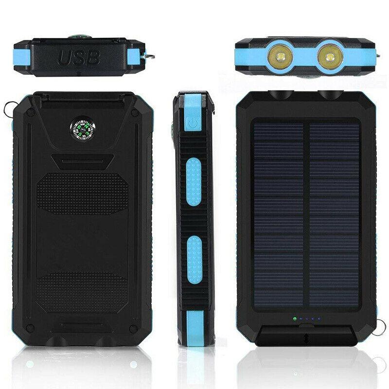 500000mAh Solar Laddare Vattentät Power Bank Extern