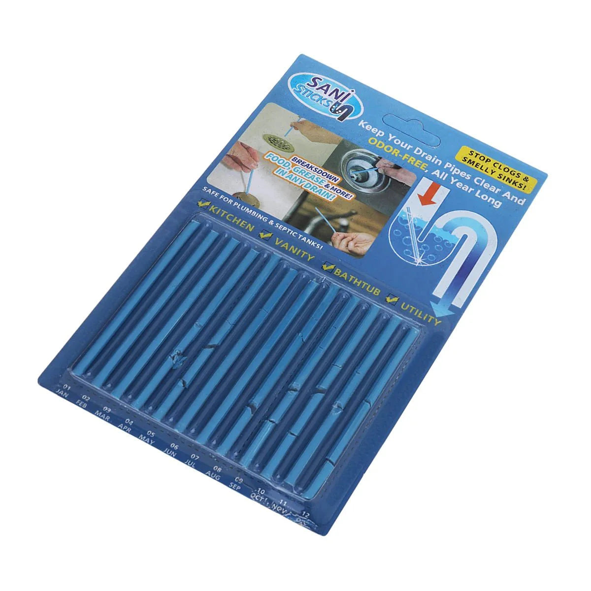 SaniSticks™ | 60 bâtonnets déboucheurs instantanés