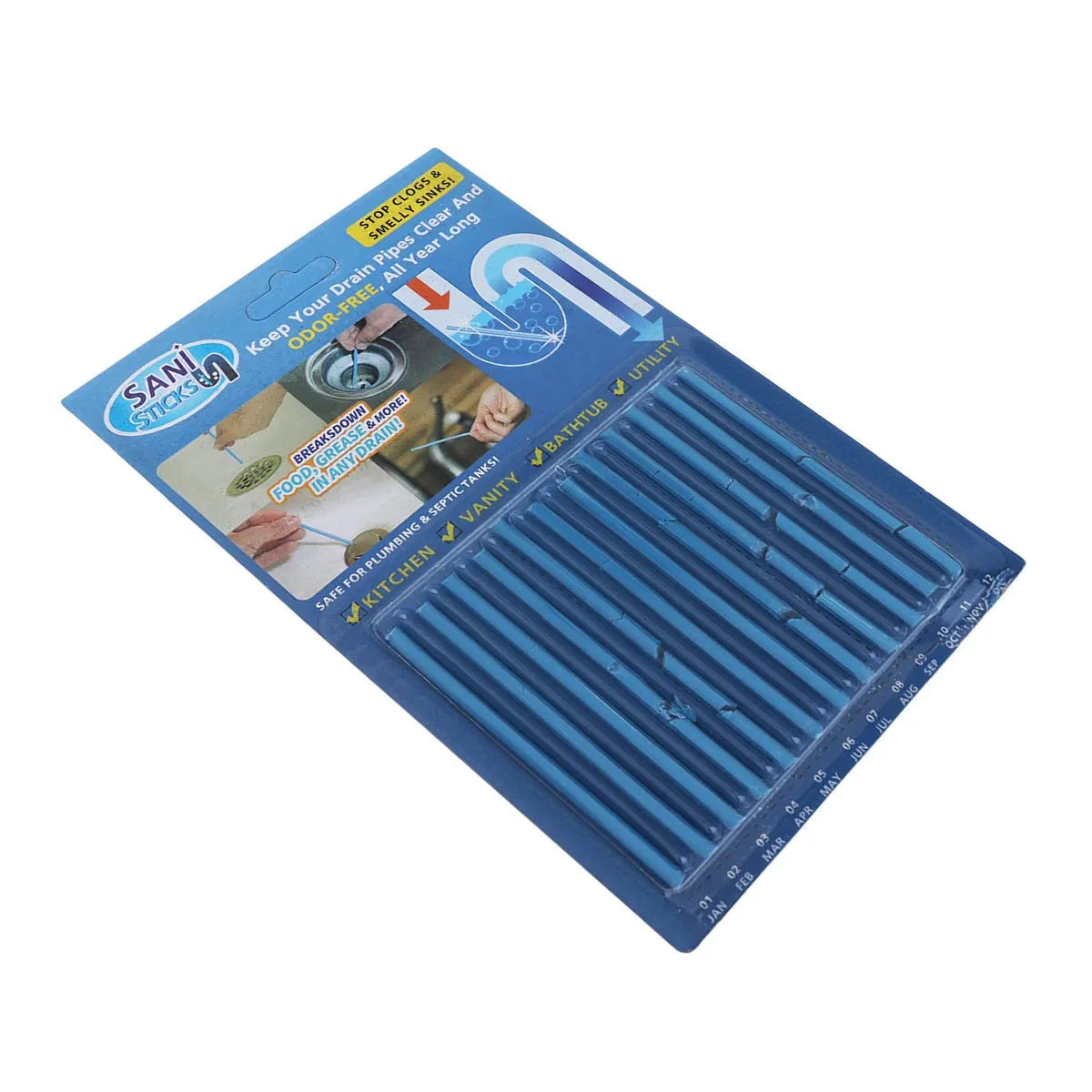 SaniSticks™ | 60 bâtonnets déboucheurs instantanés