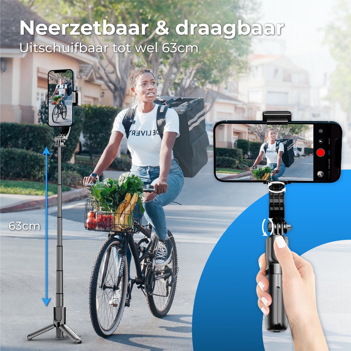 Gimbal360 Pro™ Stabilisator | 360 graden selfiestick 2024