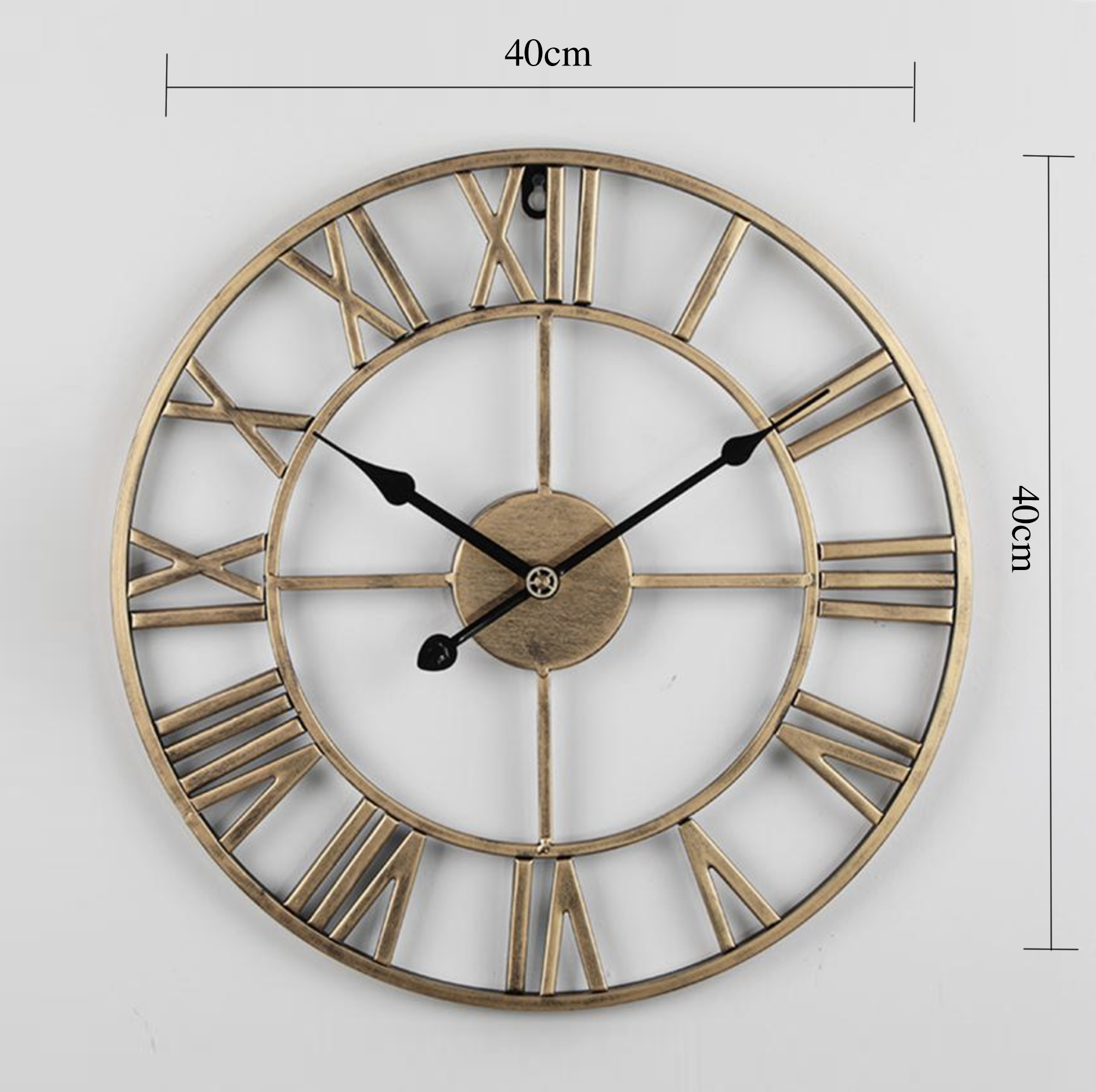 Gold or Bronze Skeleton Wall Clock