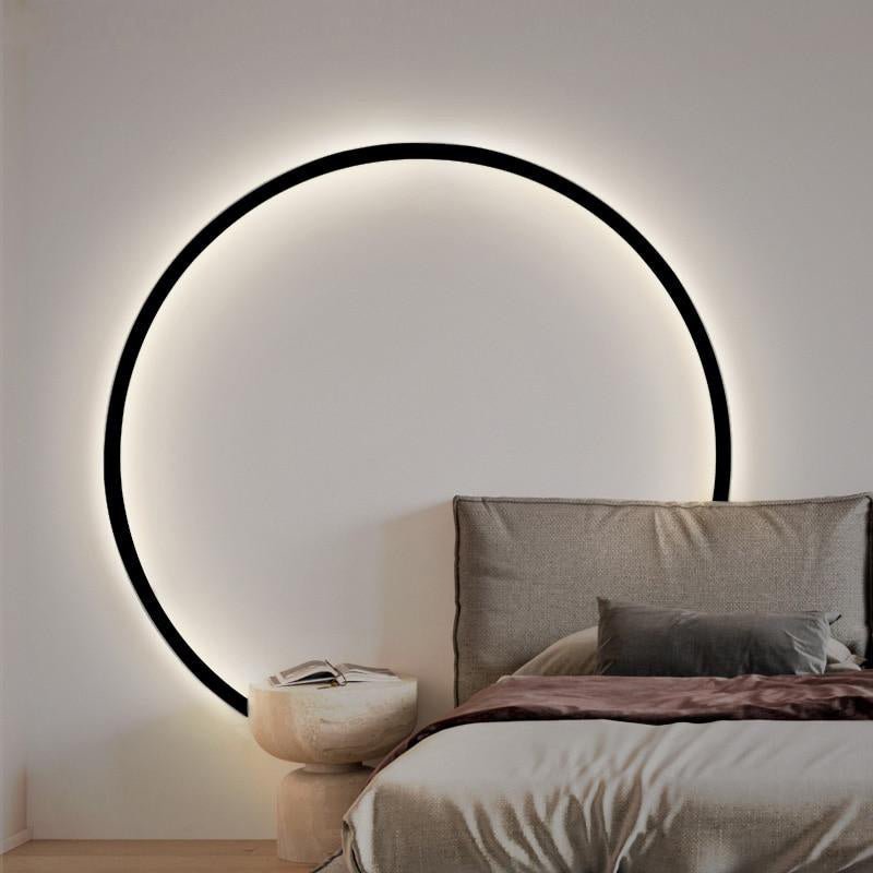 Moderne minimalistisk rund vegglampe