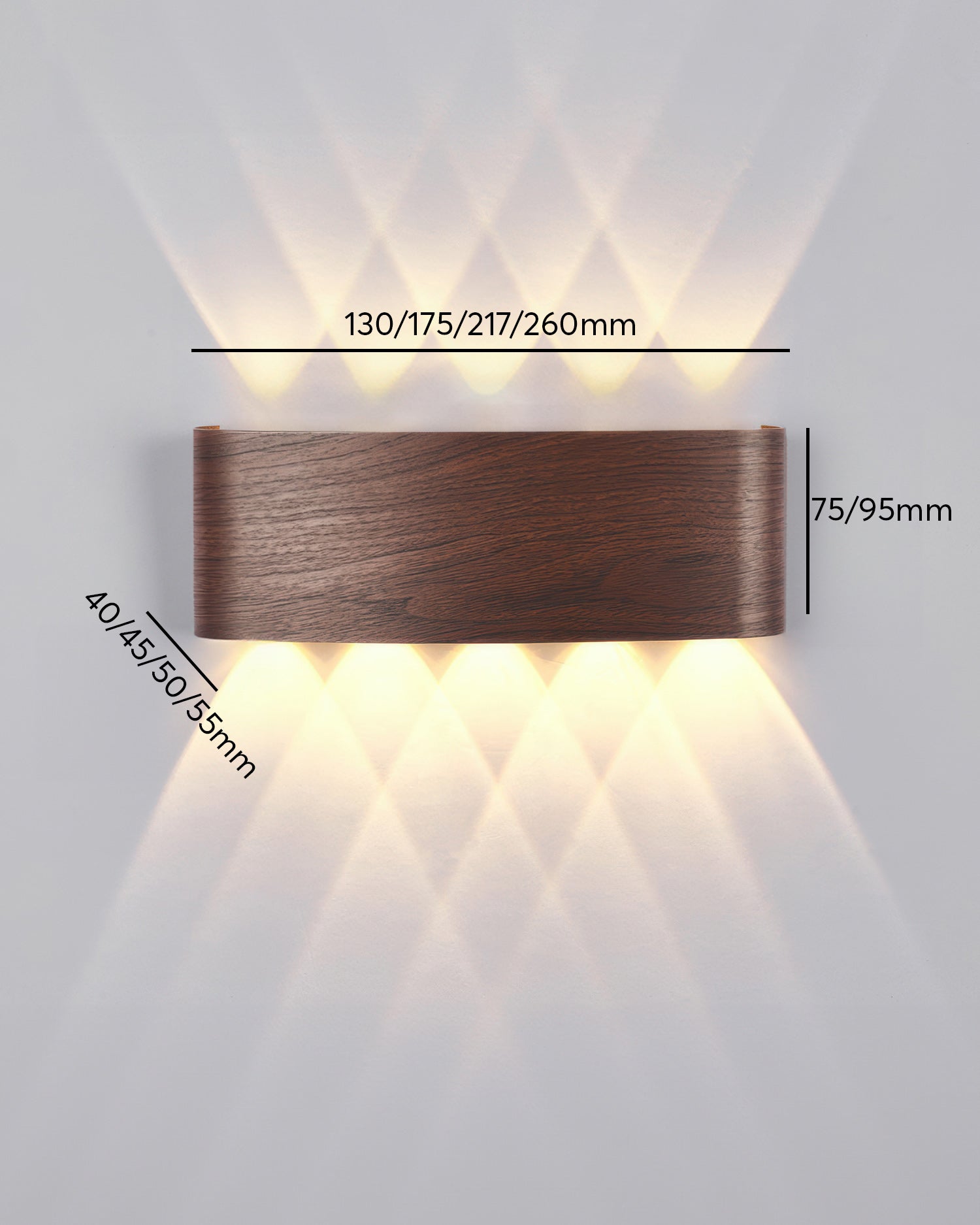 Aplique LED con veta de madera Lumina