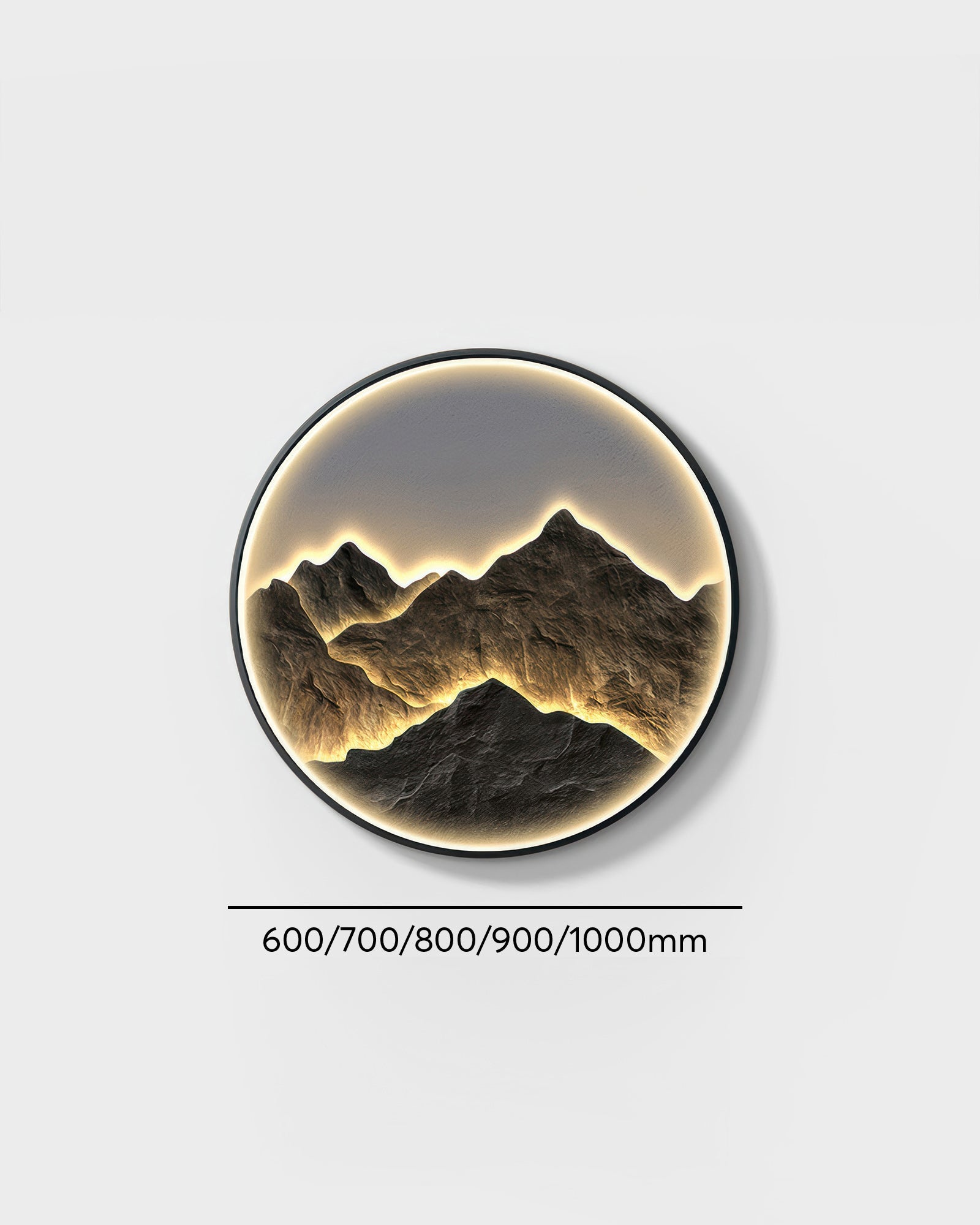 Modern Luxe Mountain Refuge Silhouette Circle Decor