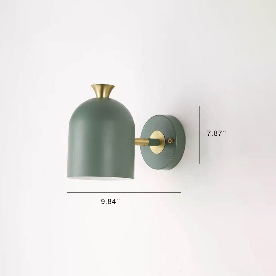 Lámpara de pared cilíndrica de metal Macaron moderna con 1 luz