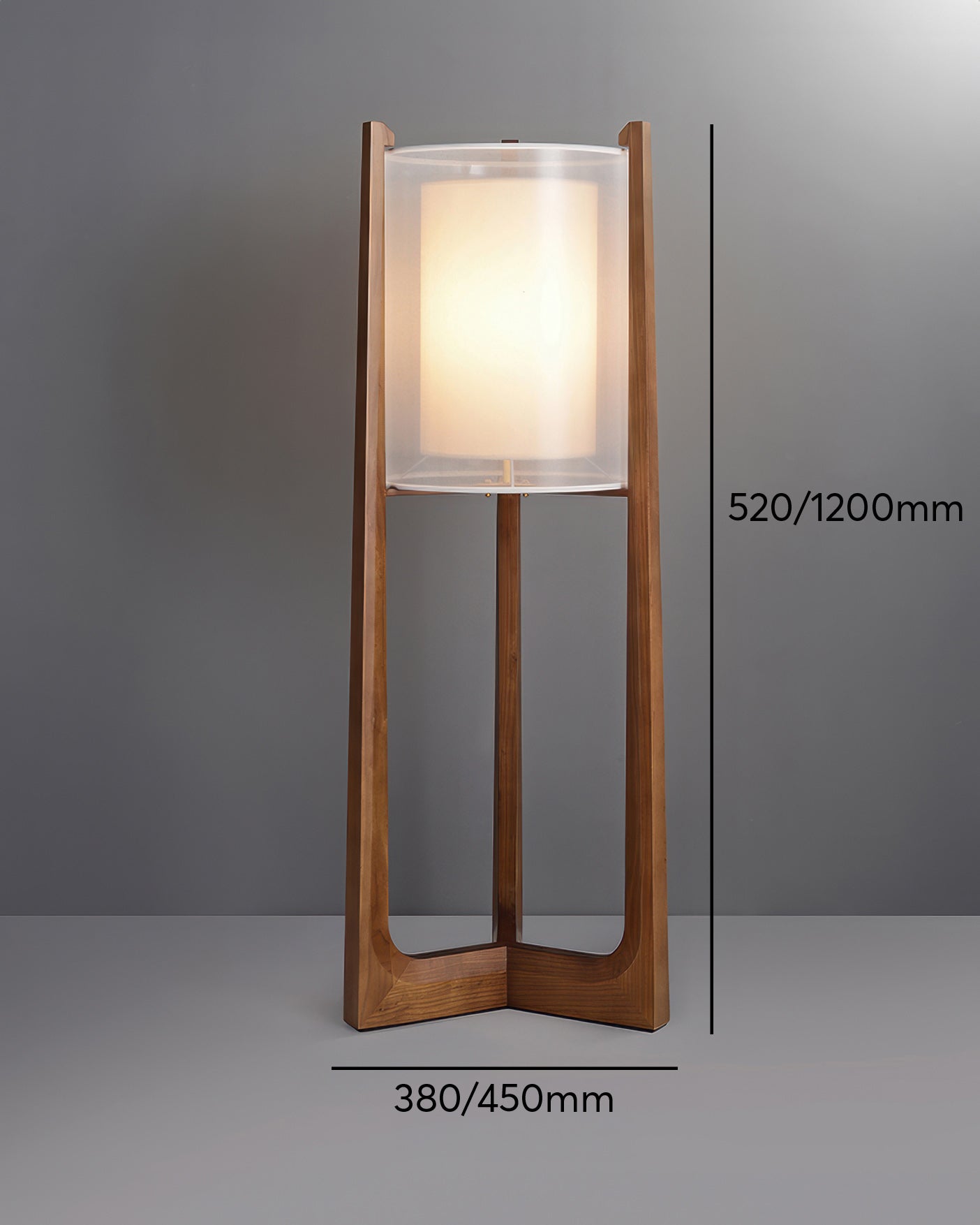 Minimalist Walnut Harmony Floor Lamp