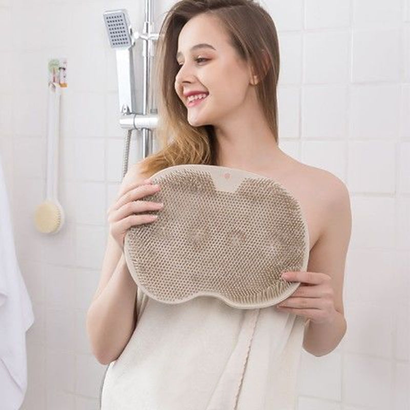 Shower Foot & Back Scrubber - Anti-Skid Silicone Massage Pad for Deep Clean and Relaxation