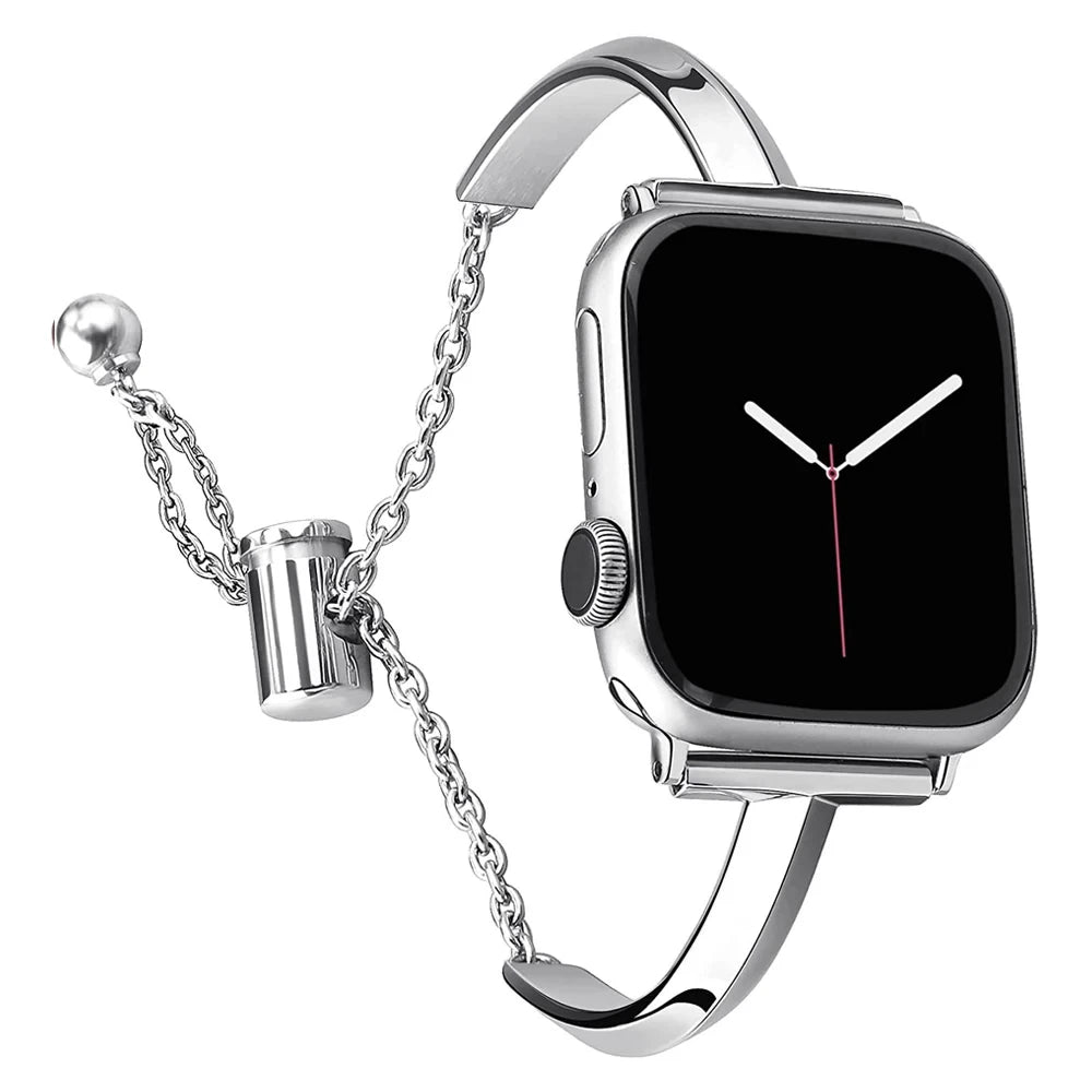 Pulseira Feminina Slim em Aço Inoxidável para Apple Watch