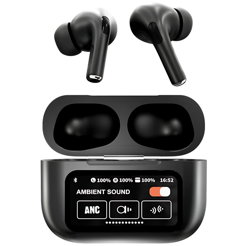 Auriculares Sem Fios com Ecrã Touchscreen LCD