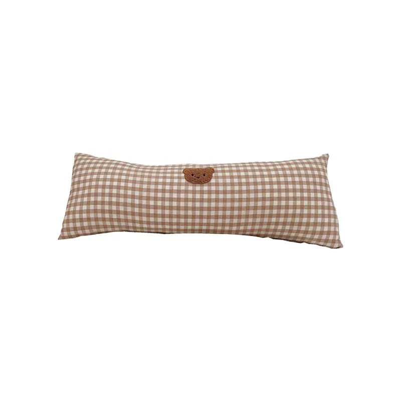 Almohada de osito de peluche bordado suave