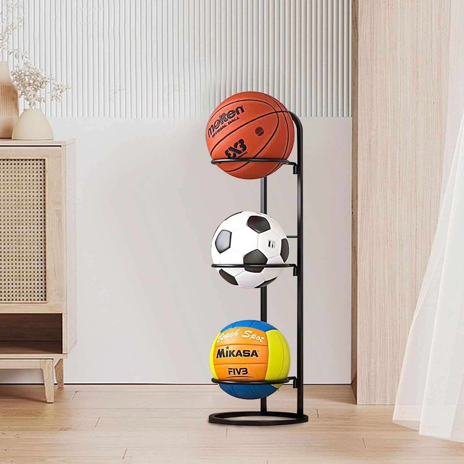 Elegante opbergrek voor sportballen | Verwijderbare garage-organizer