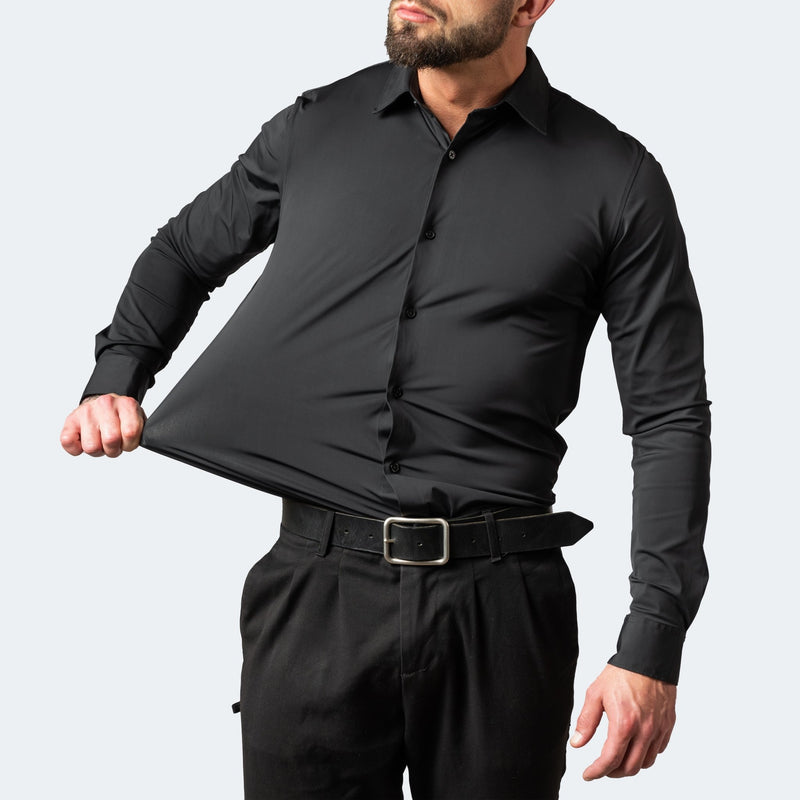 Teddy Stretch Anti-Wrinkle Shirt: a shirt that almost puts itself on