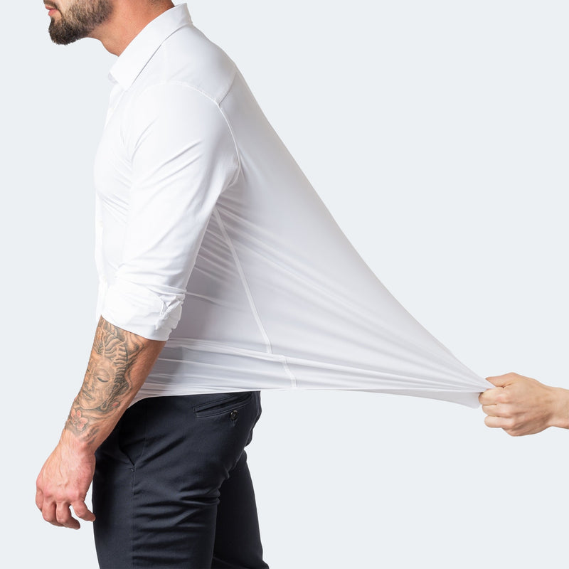 Teddy Stretch Anti-Wrinkle Shirt: a shirt that almost puts itself on