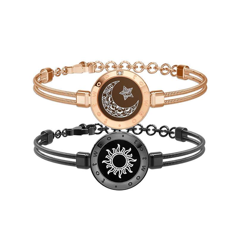 Braccialetti d'amore totwoo Sole e Luna, Braccialetti touch luminosi e vibranti per relazioni a lunga distanza per coppie, regali