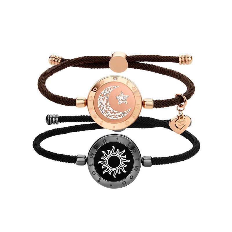 Braccialetti d'amore totwoo Sole e Luna, Braccialetti touch luminosi e vibranti per relazioni a lunga distanza per coppie, regali