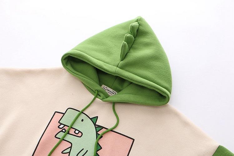 Sudadera con capucha con diseño de dinosaurio japonés