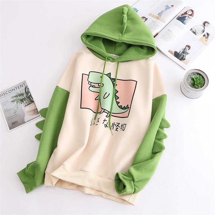 Süßer japanischer Dino-Kapuzenpullover