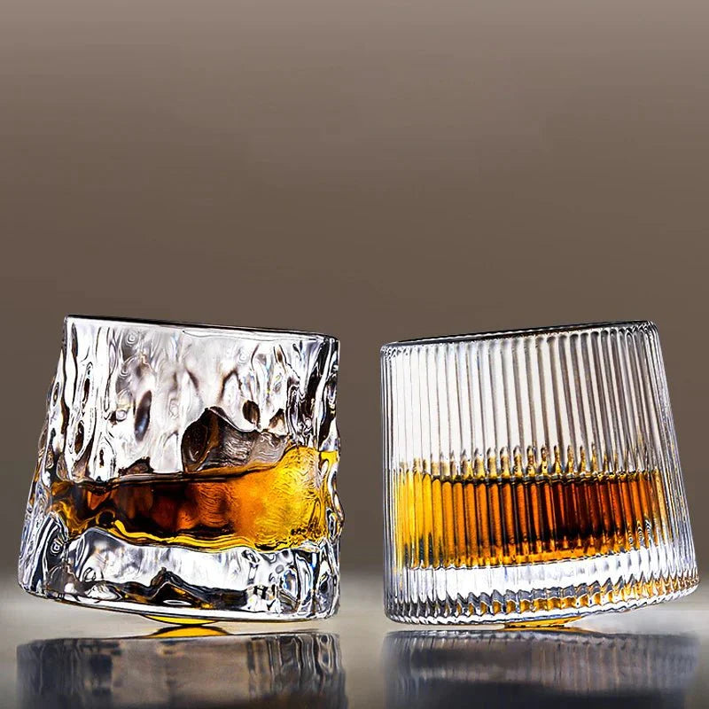 Whiskyglas met textuur en rimpeleffect