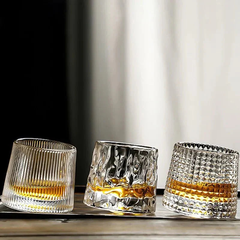 Whiskyglas met textuur en rimpeleffect