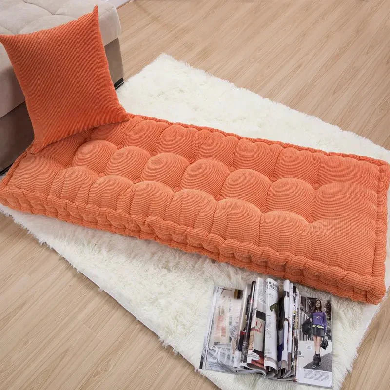 Coussin de banc long en velours côtelé épais