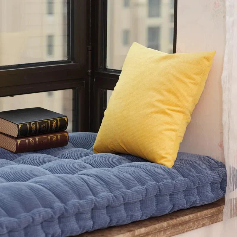 Coussin de banc long en velours côtelé épais