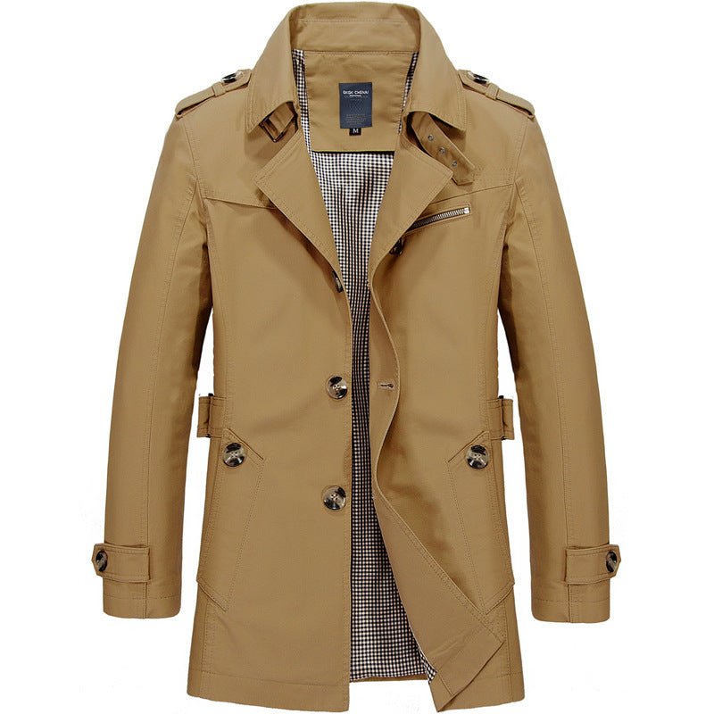 Thomas - Mid Length Trench Coat Jacket