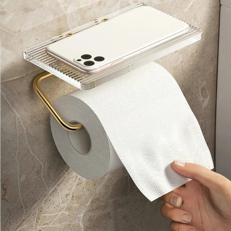 Toilettenpapierhalter mit Ablage