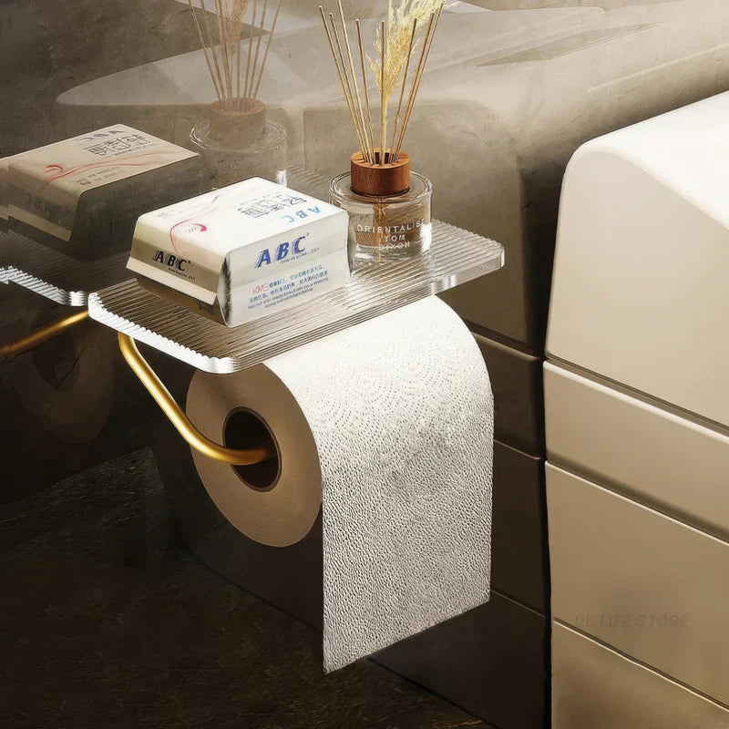 Porte-papier hygiénique avec étagère