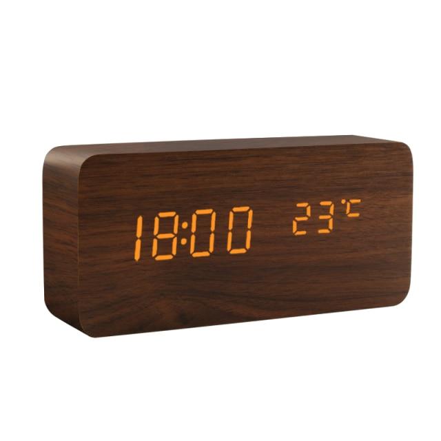 Reloj despertador LED minimalista con forma de árbol