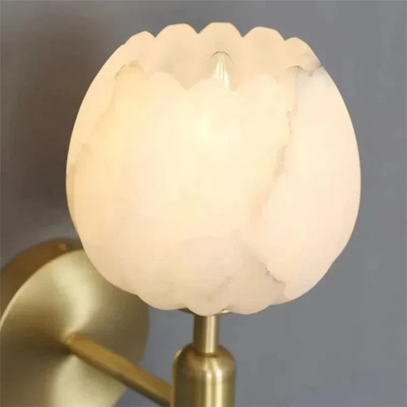 Marble Rose Wall Light