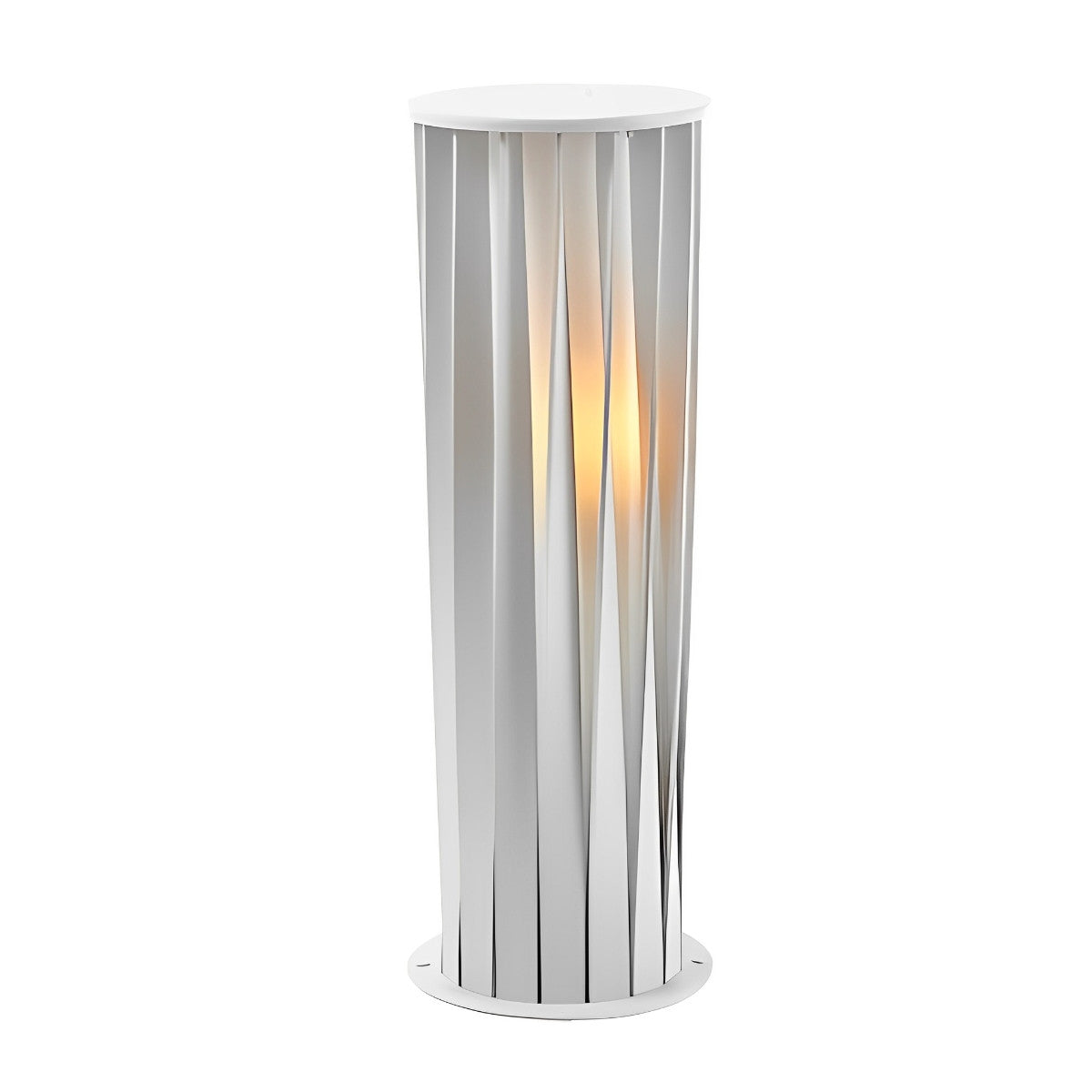 Lanterne LED en métal torsadé, imperméable, blanche, moderne, lumière solaire pour pelouse