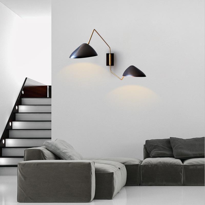 Twee-armige eendenbek wandlamp