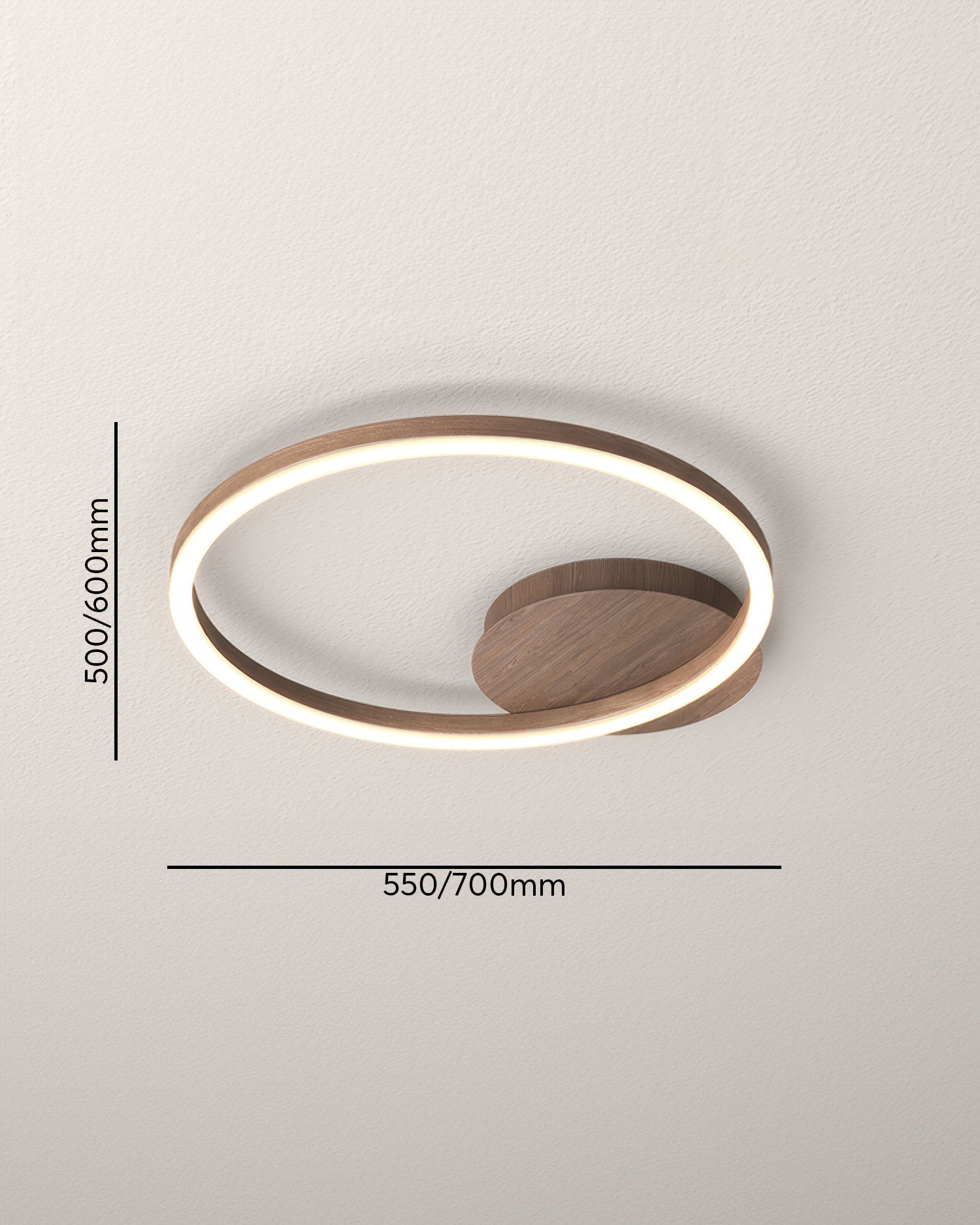 Elegante lampada da soffitto ad anello