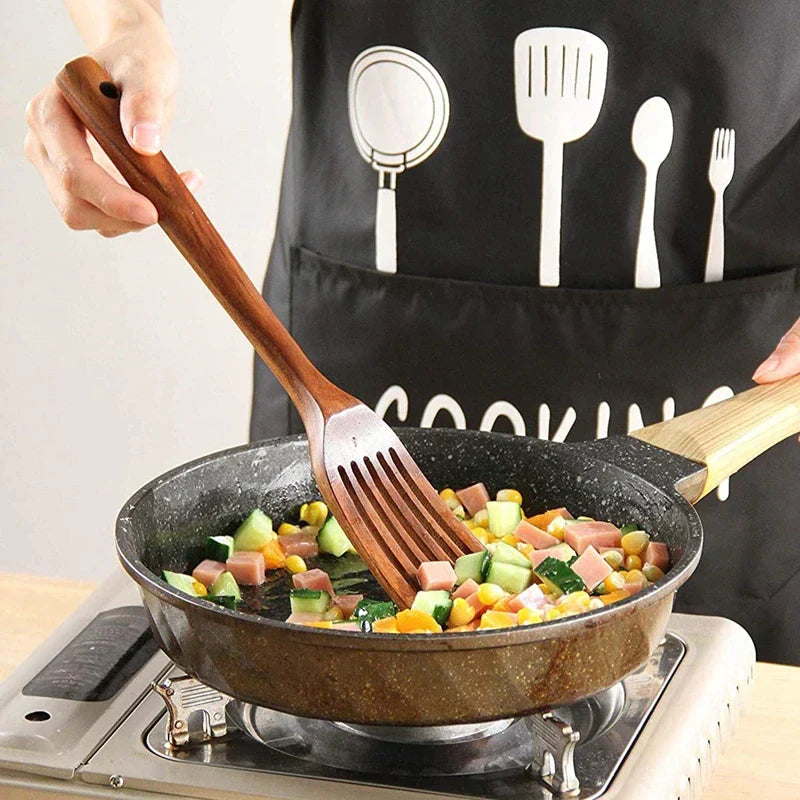 EcoChef - Ensemble d'accessoires de cuisine en teck