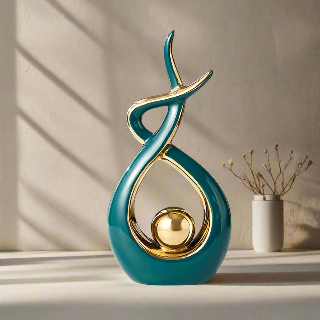 Ceramic Abstract Spiral Decor