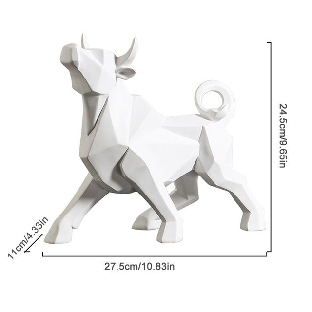 Geometrische woedende stier