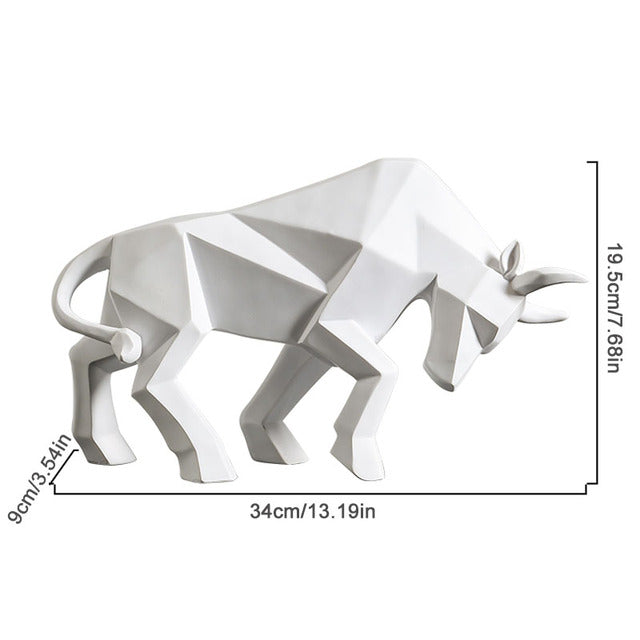 Geometrische woedende stier