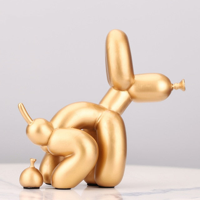 Balloon Dog Pooping Statue